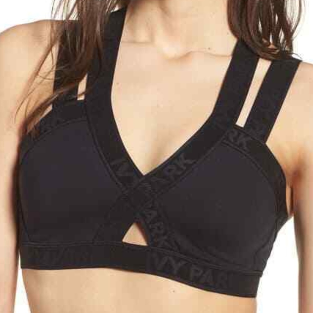 IVY PARK HARNESS SPORTS BRA BLACK